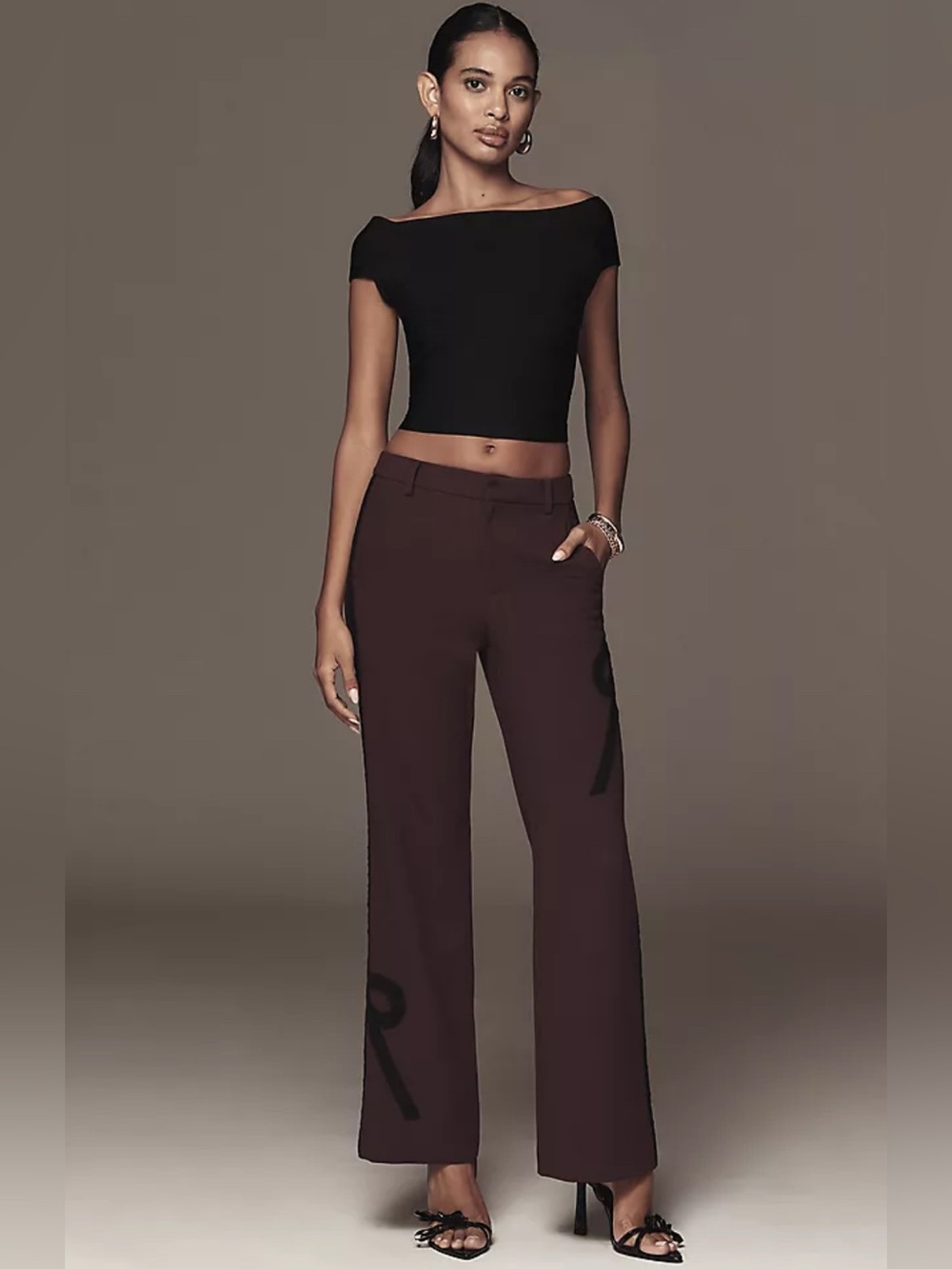 Maeve Ribbon Slim Flare Trouser pants size 13